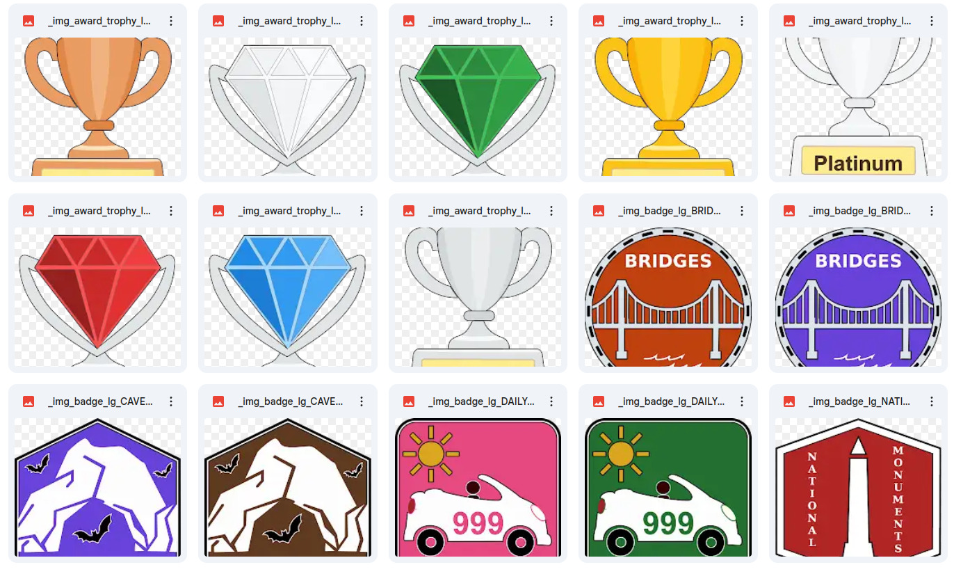 Press images for game achievements